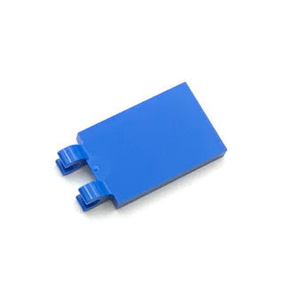 Tile Modified 2x3 with 2 Open O Clips, Part# 30350b Part LEGO® Blue  
