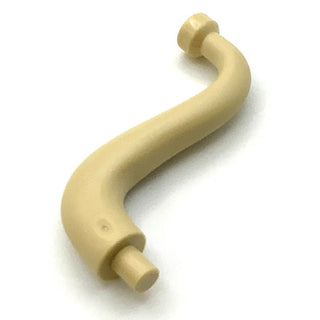 Tail/Trunk with Bar End - Short Curved Tip, Part# 43892 Part LEGO® Tan  