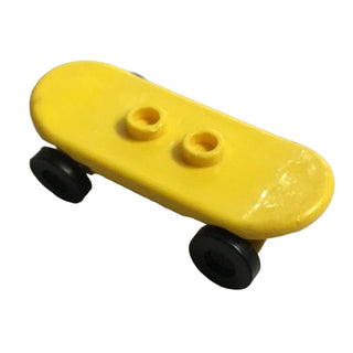 Minifigure Utensil, Skateboard with Black Wheels, Part# 42511c01 Part LEGO® Yellow  