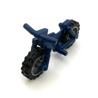 Bicycle Heavy Mountain Bike with Flat Silver Wheels and Black Tires, Part# 36934c04 Part LEGO® Dark Blue  