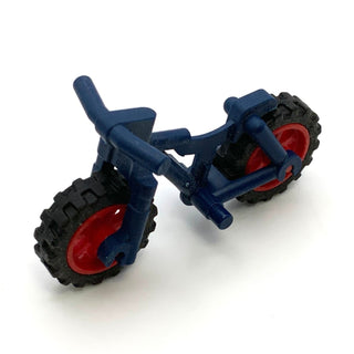 Bicycle Heavy Mountain Bike with Red Wheels and Black Tires, Part# 36934c03 Part LEGO® Dark Blue  